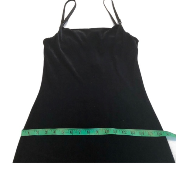 Vintage Ralph Lauren Black Velvet Dress Adjustable Spaghetti Straps Size M - Picture 7 of 10